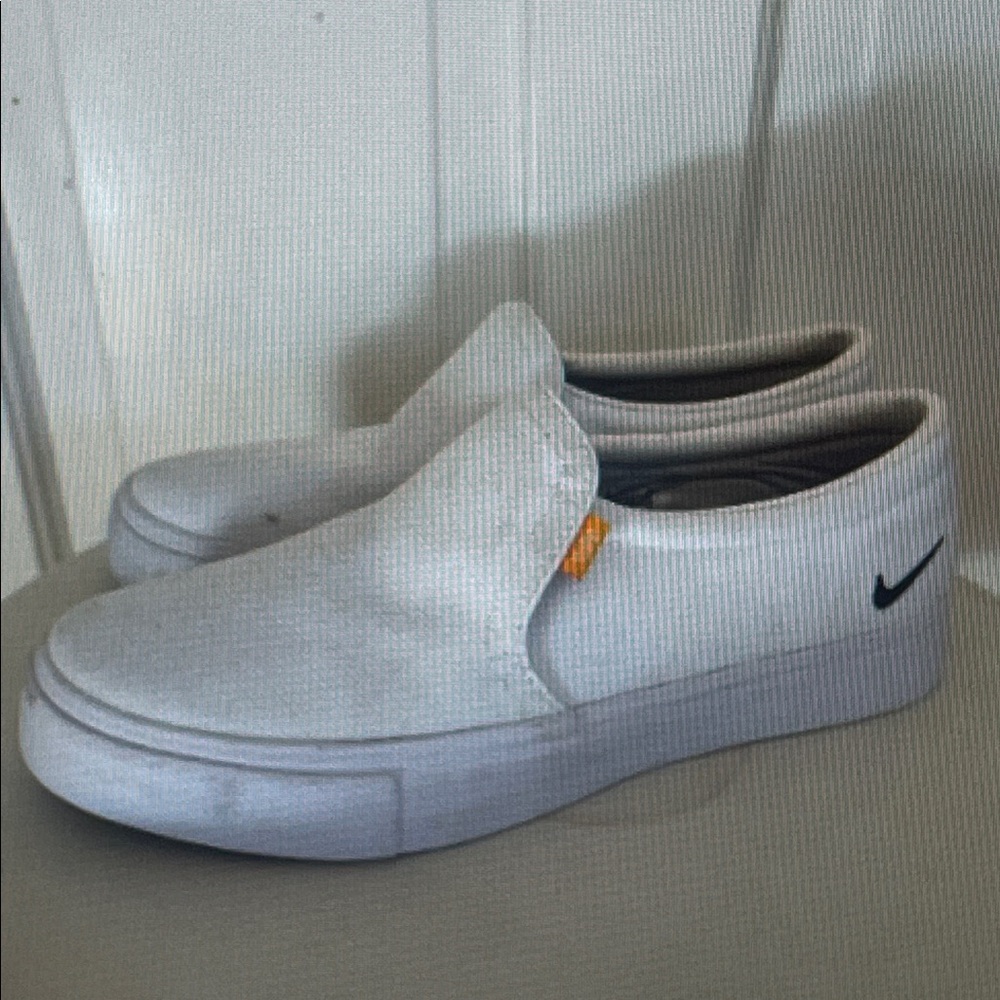 Nike White Slip-On Canvas Sneakers